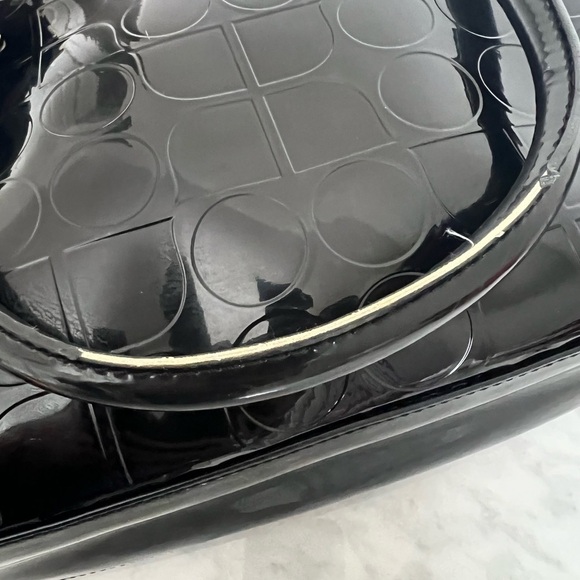 Kate Spade Wellesley Quinn Black Patent Satchel Embossed Ace of ♠️ & NWT wallet - Picture 4 of 12